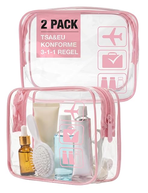 Bolsa transparente de un litro para líquidos de cabina