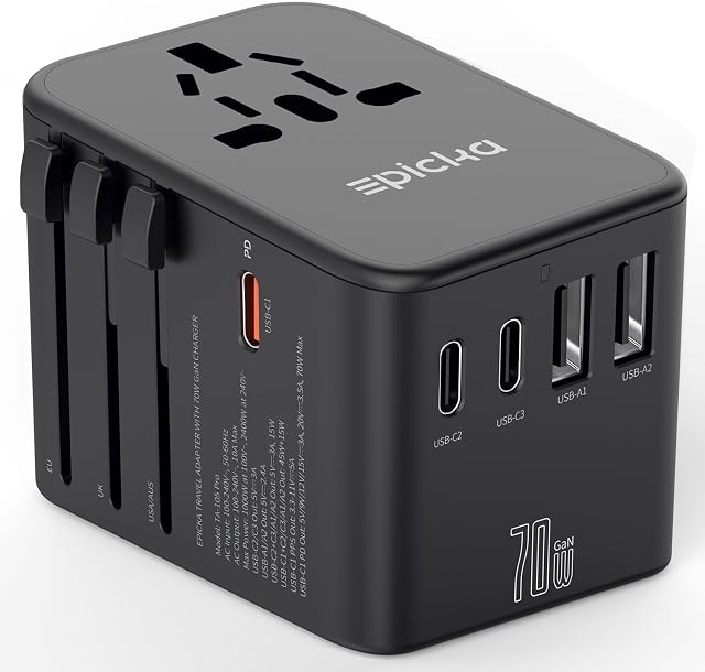 Adaptador de viaje universal EPICKA GaN